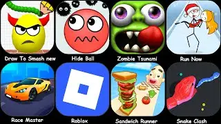 Draw To Smash,Sandwich Runner,Mob Control,Race Master,Roblox,Hide Ball...