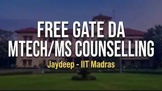 GATE DA MTech Counselling 2026 | Jaydeep - IIT Madras