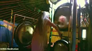 Gong Bath clip of a Zoom Livestream recording from the Yurt &ndash;