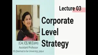 CA Inter SM - Chapter 4 - Corporate level Strategy Lecture 3
