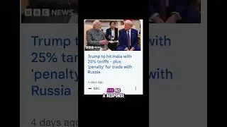 Trump announces 25% tariff on India #tariffs #ustrade
