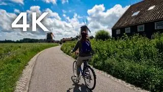 Bike tour in Zaanse Schans - Netherlands  -  4k
