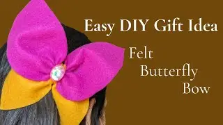 DIY butterfly bow gift idea