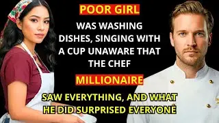 A POOR GIRL WAS WASHING DISHES AND SINGING WITH A CUP, NOT REALIZING THAT THE MILLIONAIRE CHEF W