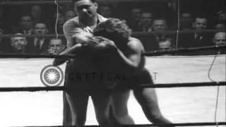 Clara Mortenson wins the title of the Champion Girl Wrestler in Washington D.C. HD Stock Footage