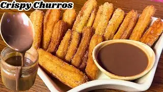 Crispy & Easy Churros|Homemade Churros With Chocolate Sauce|How To Make Perfect Churros With Sauce