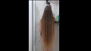 😱Washing My Very Long Natural Hair 🧜&zwj;♀️  New Long Hair Wash video ✨️How to Grow Long hair🔥 #longhair