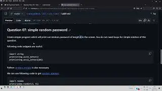 Programming in python Lab01 2023 10 07 question07 simple random password