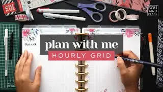 PLAN WITH ME :: Hourly Grid Layout Weekly Setup in a Classic Happy Planner :: Valentine's Week