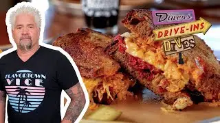Guy Fieri Devours *Out of This World* Pastrami Reuben | Diners, Drive-Ins and Dives | Food Network