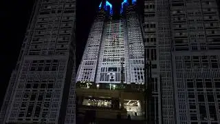 Projection mapping at Tokyo Metropolitan Government Building✨東京都庁のプロジェクションマッピング#illustration #tokyo