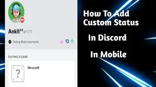How to add Custom status on Discord in mobile 2021 || Latest Trick