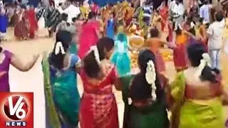 Bathukamma Celebrations in India Social Cultural Centre | Abu Dhabi | V6 News