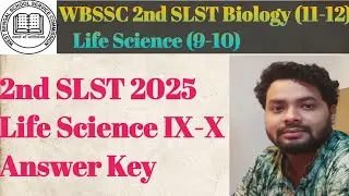 SLST Life Science IX-X Answer Key#slst #slst_preparation #slstnews