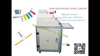 Desktop wire folding and labeling machine flag-label syringe USB cables folded sticker labeler