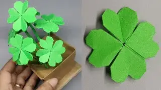 DIY PAPER CLOVER / PLANTS EASY HANDMADE POTTED HOUSEPLANT