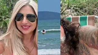 7/12/25 Domingo de F&Eacute;,GRATID&Atilde;O, BEN&Ccedil;&Atilde;O e Surf,my love  filmmaker registrou tudo,uhuuulll! 🙏❤️🎦🌊🏄&zwj;♂️🤙