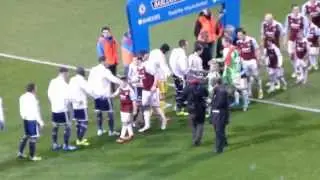 west ham vs chelsea teams coming on to the pitch 23/11/2013