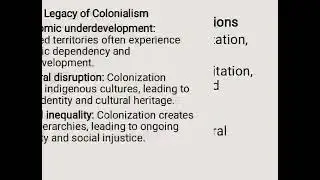 African Political and Economic History Lesson 2: Colonization and it's Legacy