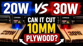 Diode Laser 20w vs 30w on 6 & 10mm plywood. No charcoal edges on my channel