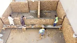 Foundation Brick Masonry | Drone View | Park View City Islamabad | Alhashmi Construction