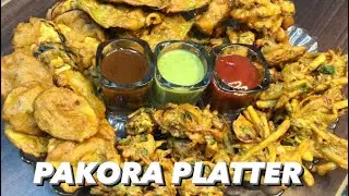 Crispy Pakora Platter Recipe |6 types of Pakora Recipe |🌙Ramadan Special Pakora Platter Recipe