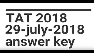 TAT Paper Solution 29/07/2018 | Tat Paper 2018 | Gujarat TAT PAPER SOLUTION