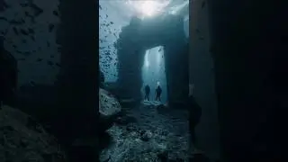 Divers Film Massive Gate Structure on Ocean Bottom
