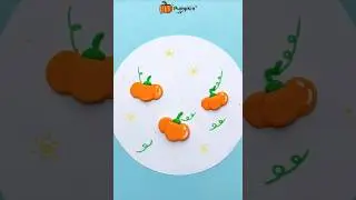 Easy clay pumpkin art for kids craft tutorial #papercraftiq #clay