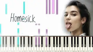 Dua Lipa - Homesick [#reggiewatkins piano synthesia tutorial]
