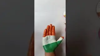 Indian Flag Painting on Baby Hand| Flag painting #shorts #Arsh Arty World #art🙏👍👉🌎🇮🇳🎨
