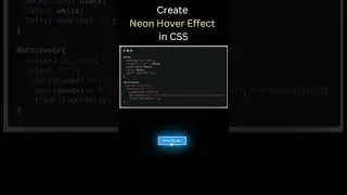 Neon Effect using CSS on Button Hover 