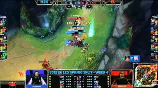 Hjarnan Sivir First Blood kaSing Thresh Hook  - H2K vs EL Game 1 (EU LCS Spring 2015)