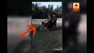 VIRAL VIDEO: 2 terrorists of Hizbul Mujahideen seen riding motorbike in Kashmir