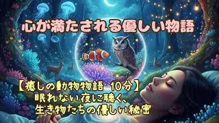 【癒しの動物物語 10分】眠れない夜に聴く、生き物たちの優しい秘密｜心が満たされる睡眠導入