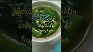 masarap na ulam saluyot,okra,at tuyong hipon#bvloggers