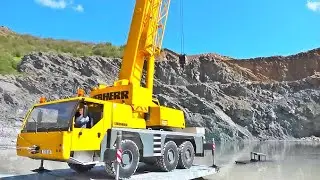 OLD TONKA TRUCK RESCUE FROM THE SILVER LAKE! RC LTM 1055 LIFT A RACE BOAT