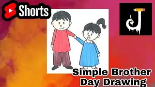 Brothers Day Simple Drawing For Kids_JezArtss #shorts