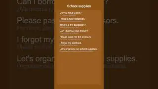 Short English lesson - School supplies