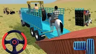 Trocotr & Horse Loding on truck satisfying🔥 Gameplay 💯#truck #troctor #games 