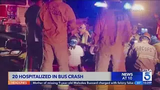20 hospitalized in San Bernardino Mountains bus crash