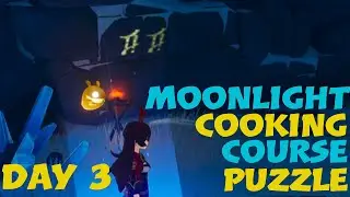 Moonlight Cooking Course Day 3 Puzzle path of Austere Frost Genshin Impact