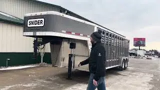7x24 Gun Metal Wilson Livestock Trailer