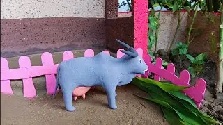 How to make Cow with Polymer Clay | Clay Cow Making | Clay Modeling 