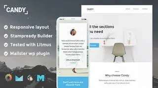 Candy Responsive Email Template + Stampready Builder + Mailchimp + Mailster | Themeforest Website