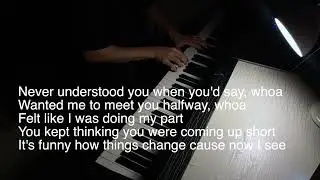 Overboard - Justin Bieber | piano only karaoke