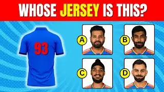 Guess The INDIAN Cricketers By Their Jersey Number 🇮🇳