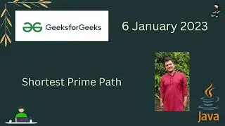 Shortest Prime Path || GFG POTD 6 Jan 2023 Solution ||Java || #geeksforgeeks #code #solution