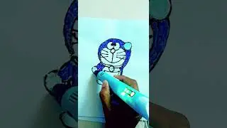 Diy doremon 3Dpen art |easy doremon 3dpen drawing #art #3d pen #3dart #diy #doraemon 