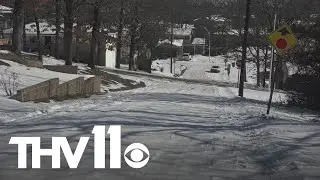 North Little Rock neighborhoods still trapped by snow and ice from winter storm
